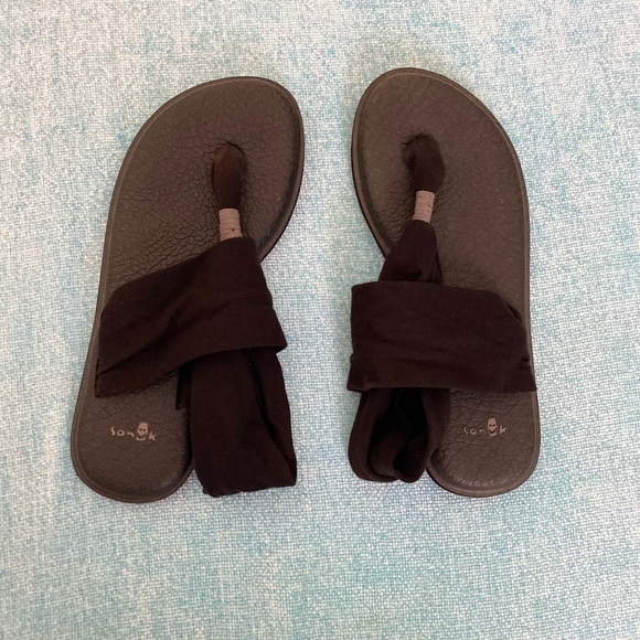 Sanuk Yoga Sling 2 Black Flip Flop - Picture 5 of 7